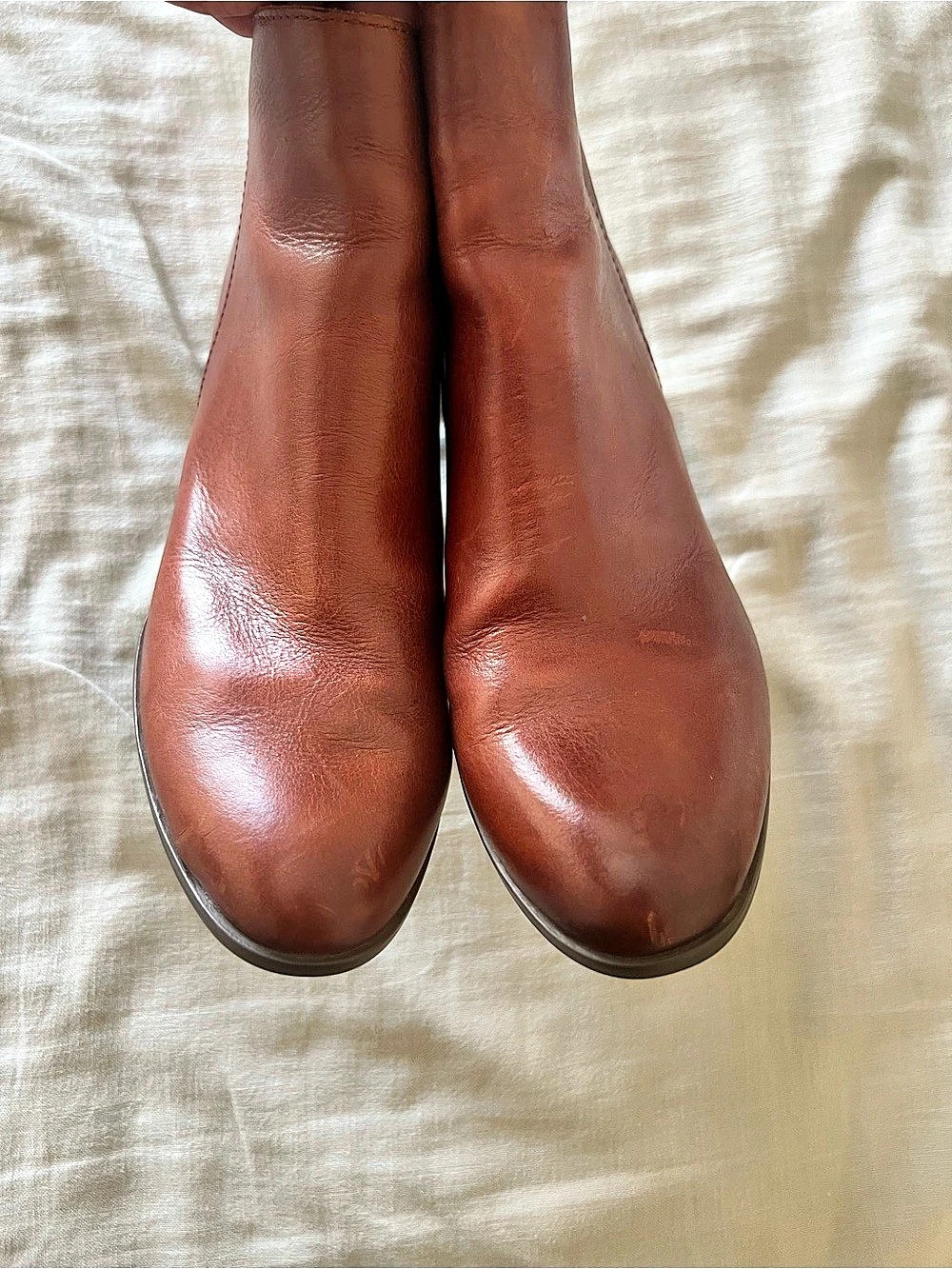 Born KHEF24 Leather Heeled Boots in Brown